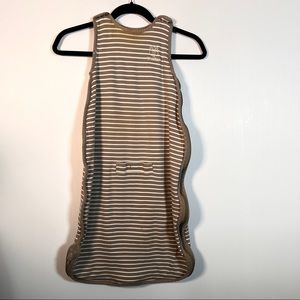 WOOLINO Baby Sleep Sack. Grey/Beige/White. 2 mo -24 mo. 100% natural Cotton/Wool